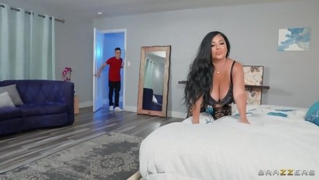 Horny man fucks busty Asian mature with huge ass until she falls exhausted